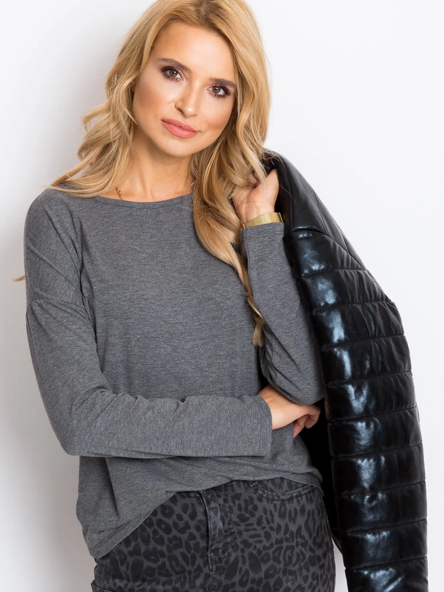 Blouse-RV-BZ-5121.19P-dark gray