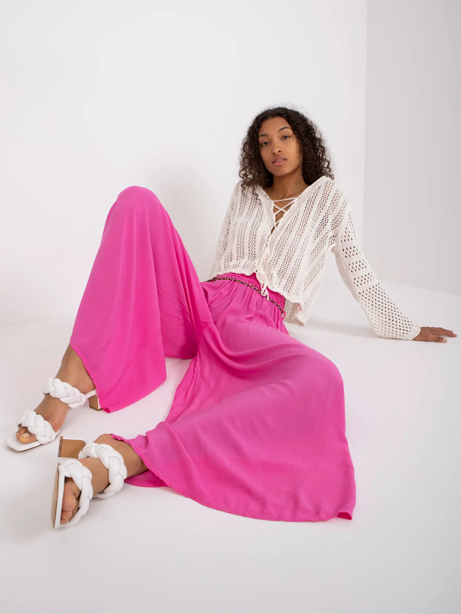 Trousers-TW-SP-BI-81733.14-pink
