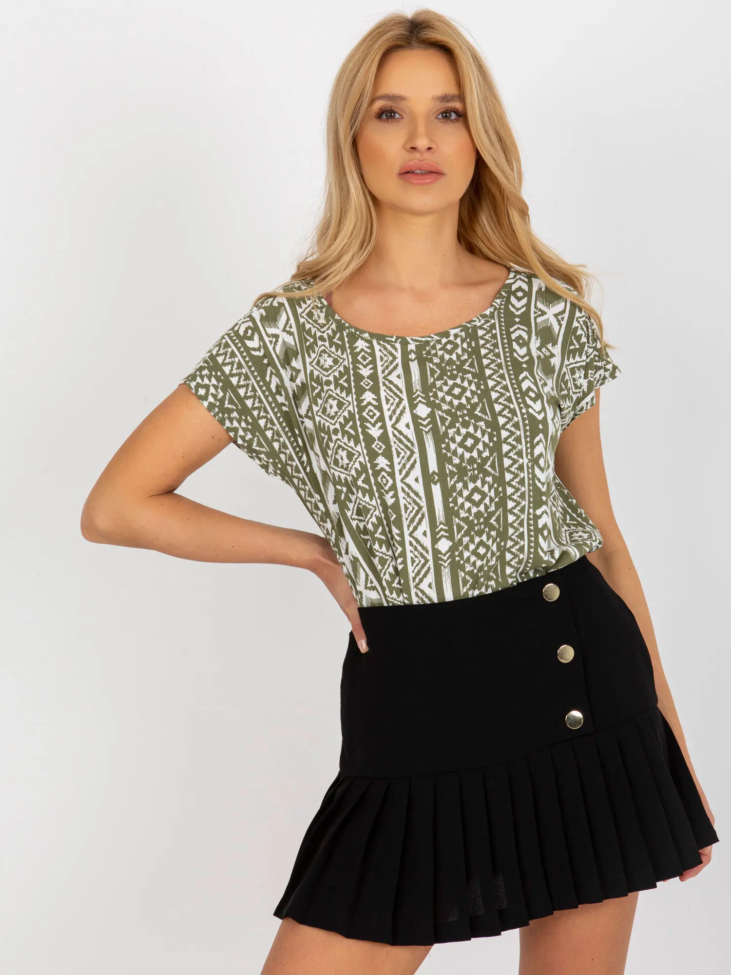 Blouse-D73771R10978P-khaki