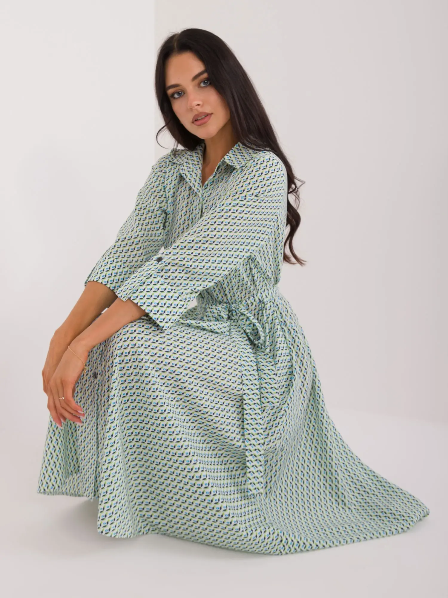 Dress-LK-SK-509673.13-white-green