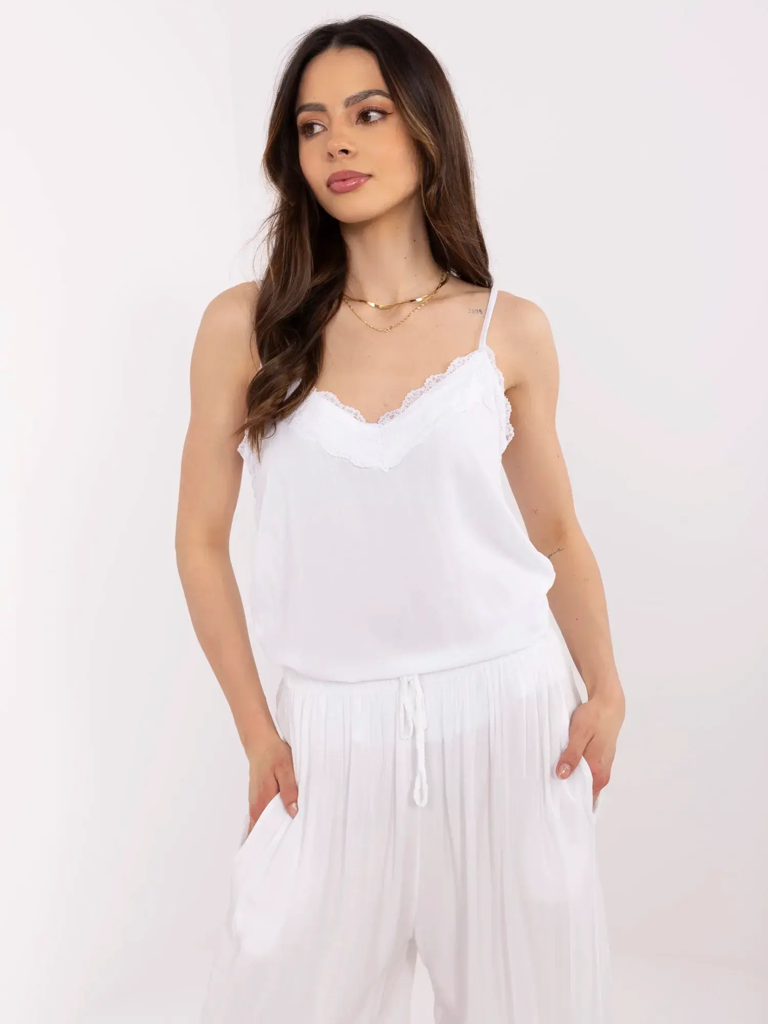 Dámské tílko D73761M11059A3 Fresh Made Barva: Bílá, Velikost: XS