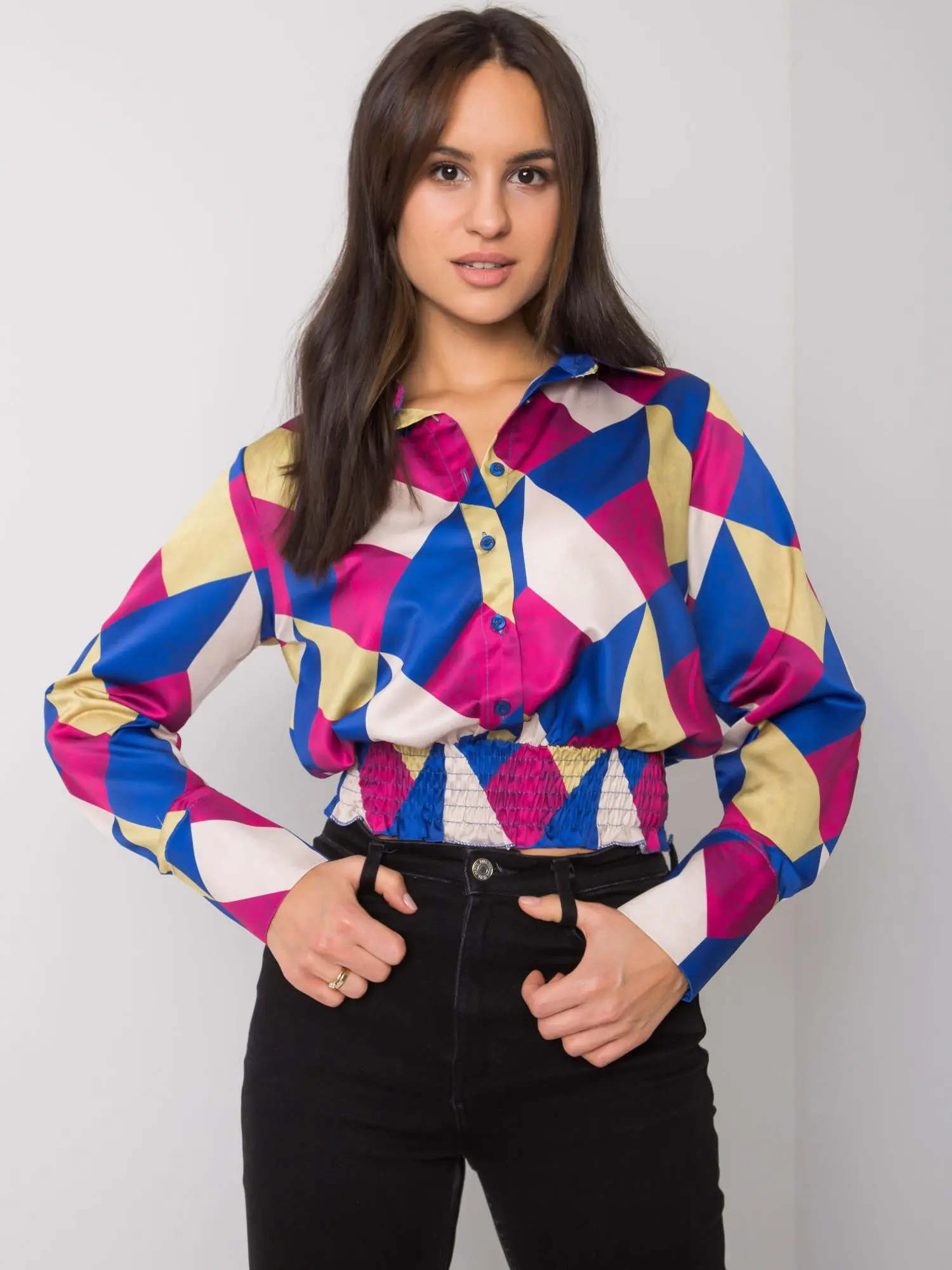 Blouse-DHJ-BZ-15251.82-dark blue