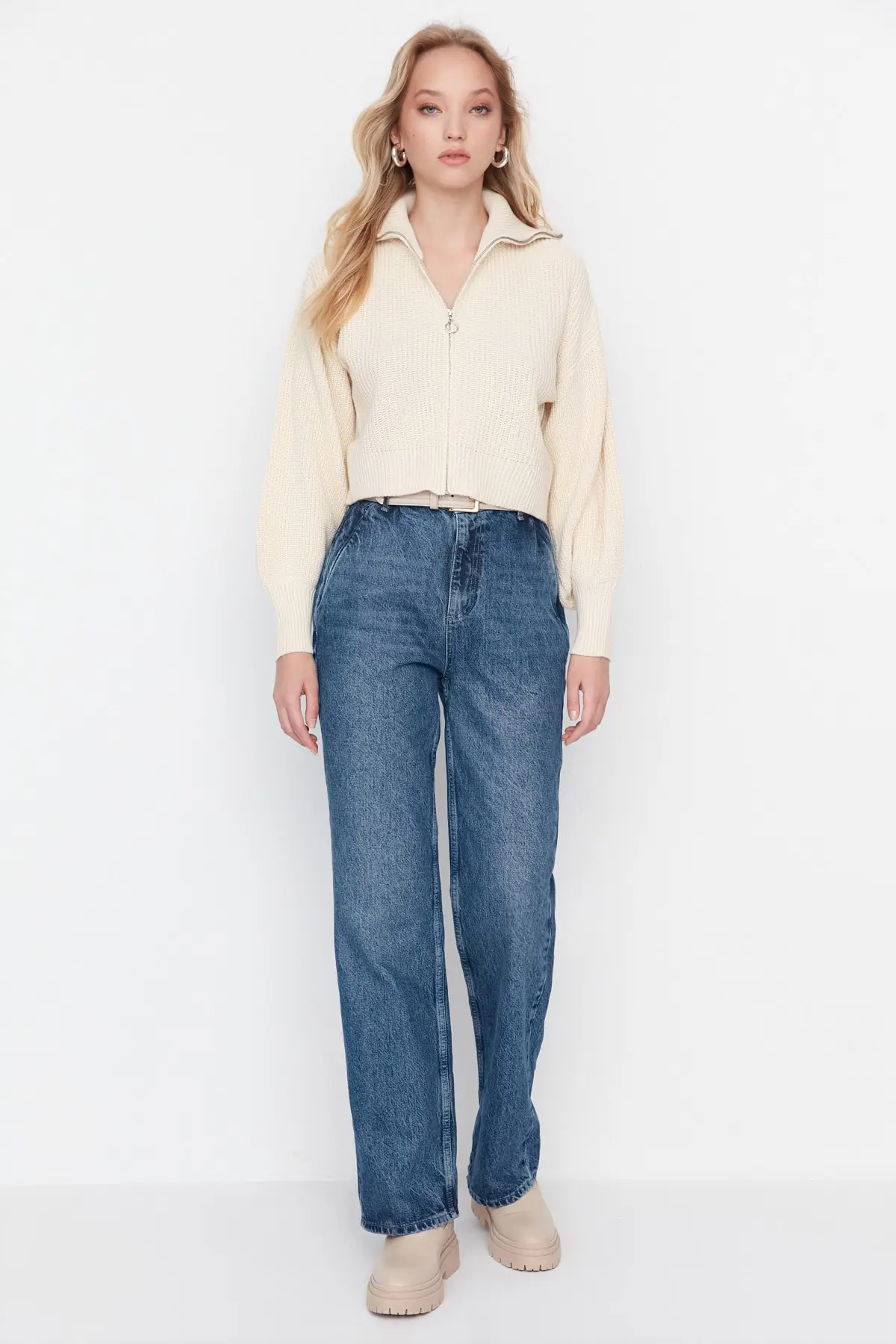 Dámské rifle Trendyol High Waist