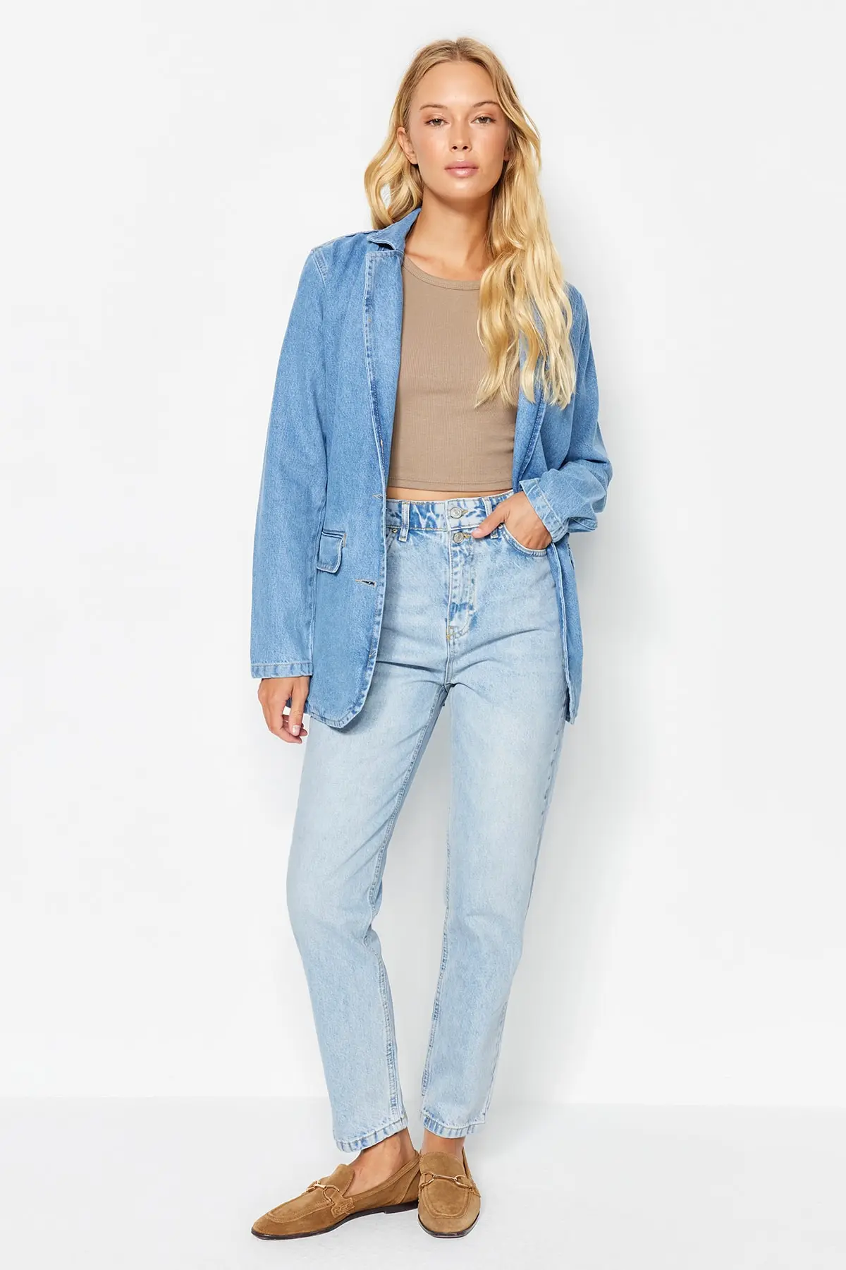 Dámské rifle Trendyol Mom jeans