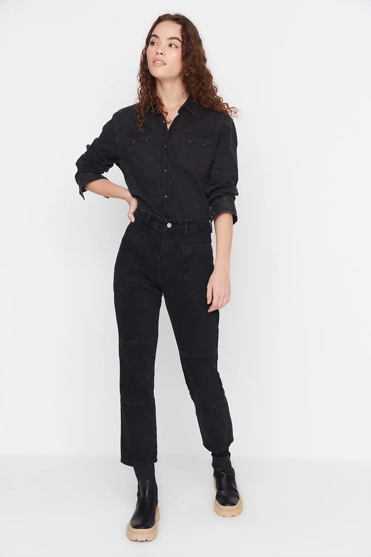 Trendyol Jeans - Schwarz - Rovné