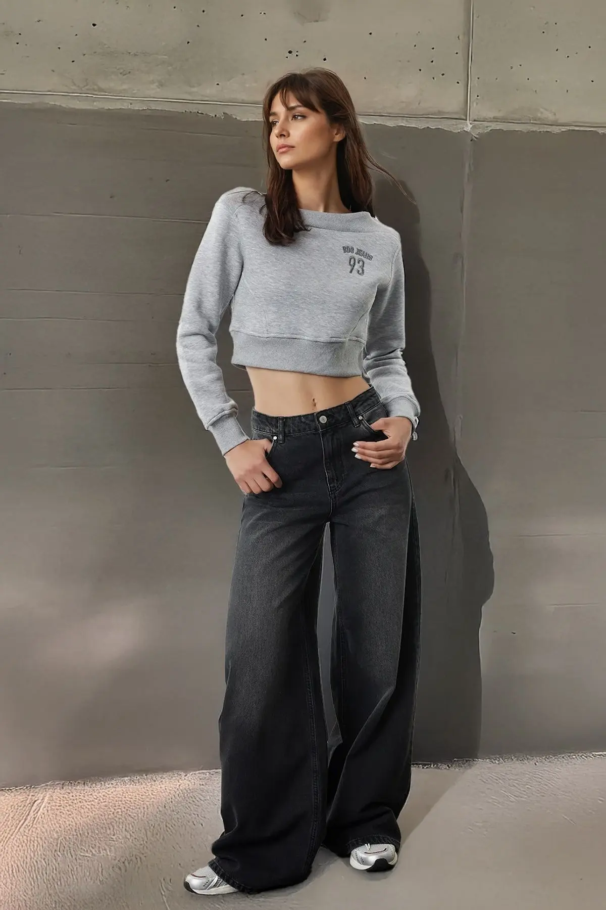 Trendyol Black High Waist Extra Wide Leg Palazzo Jeans