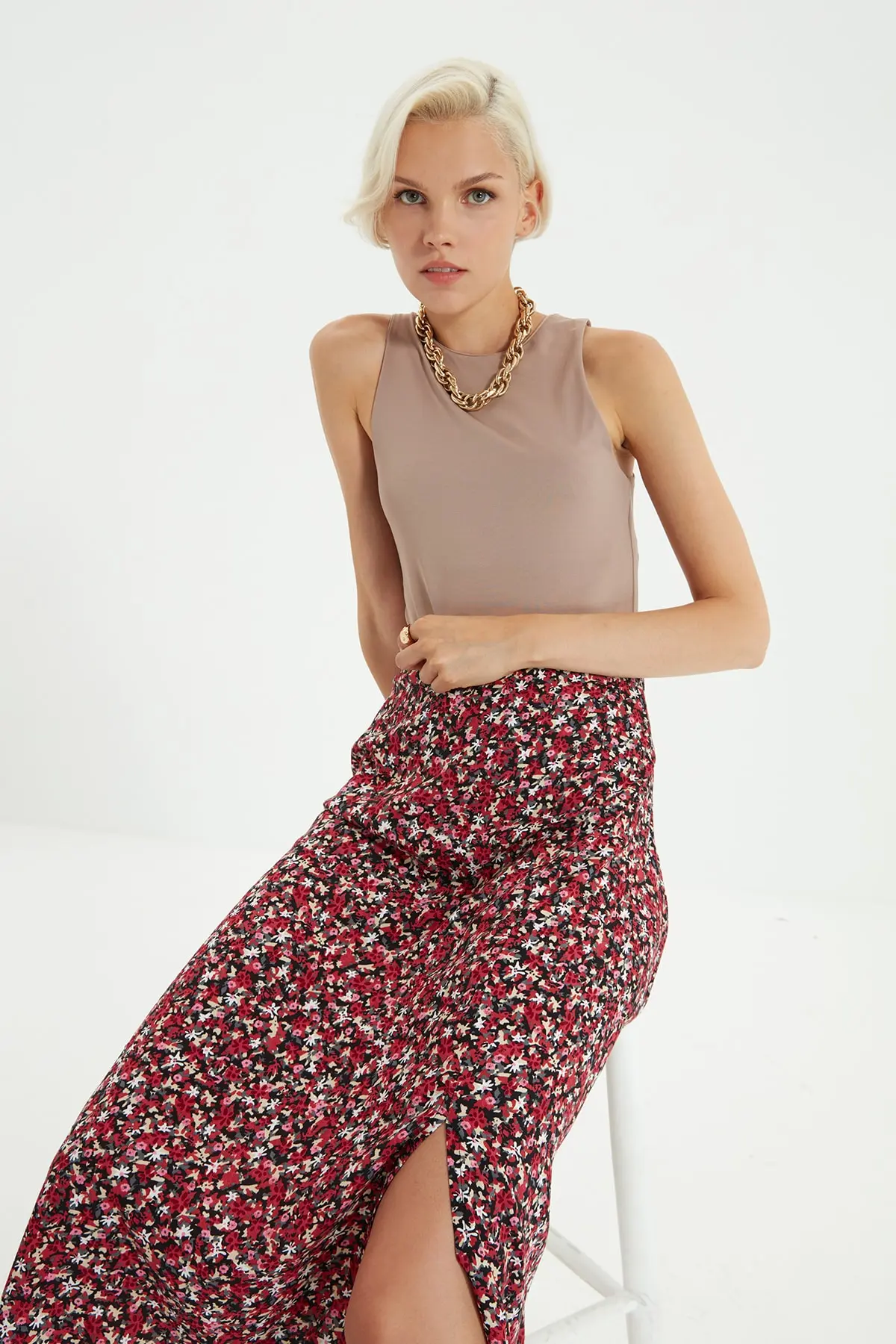 Dámská sukně Trendyol Floral Patterned