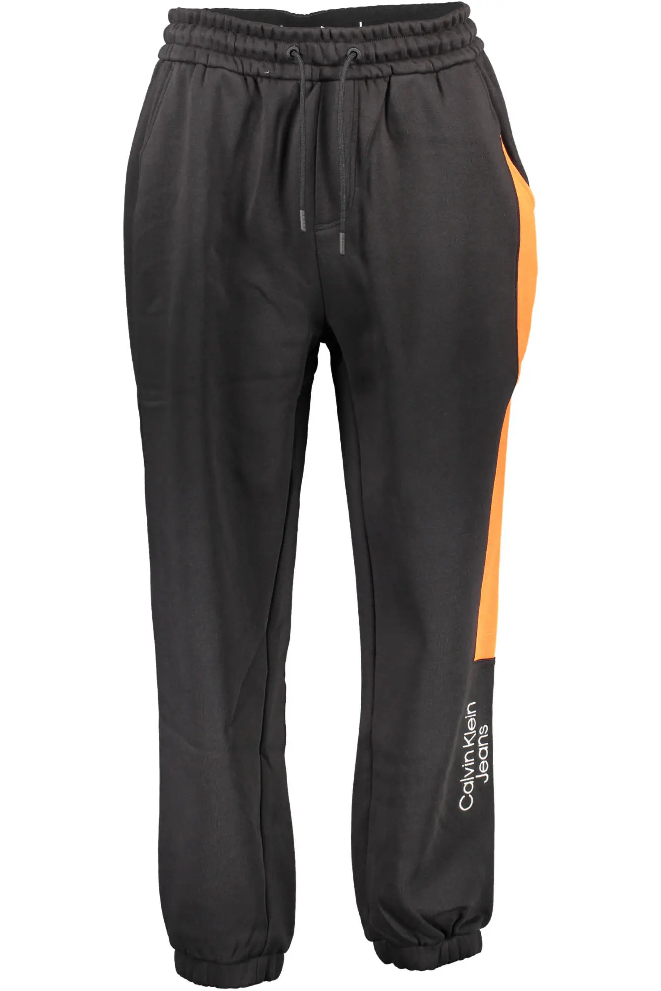 Oranžovo-černé pánské tepláky Calvin Klein Jeans