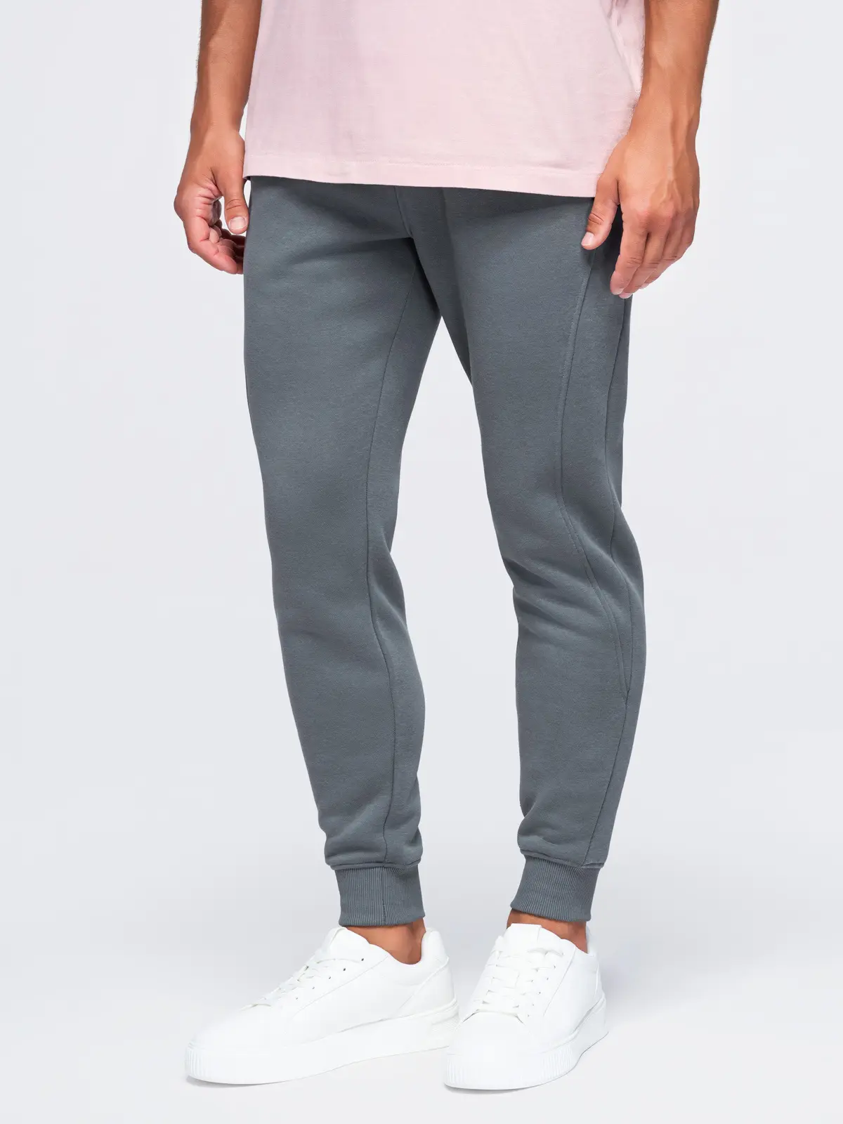 Ombre BASIC men’s jogger trousers – graphite