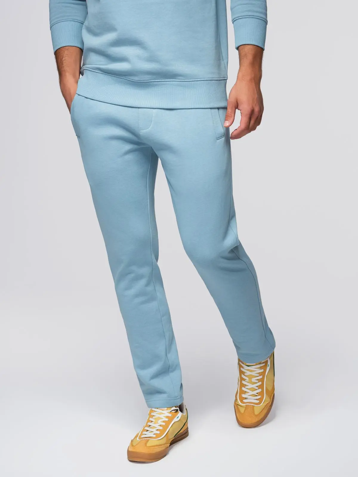 Ombre Men's sweatpants with unlined leg - light blue