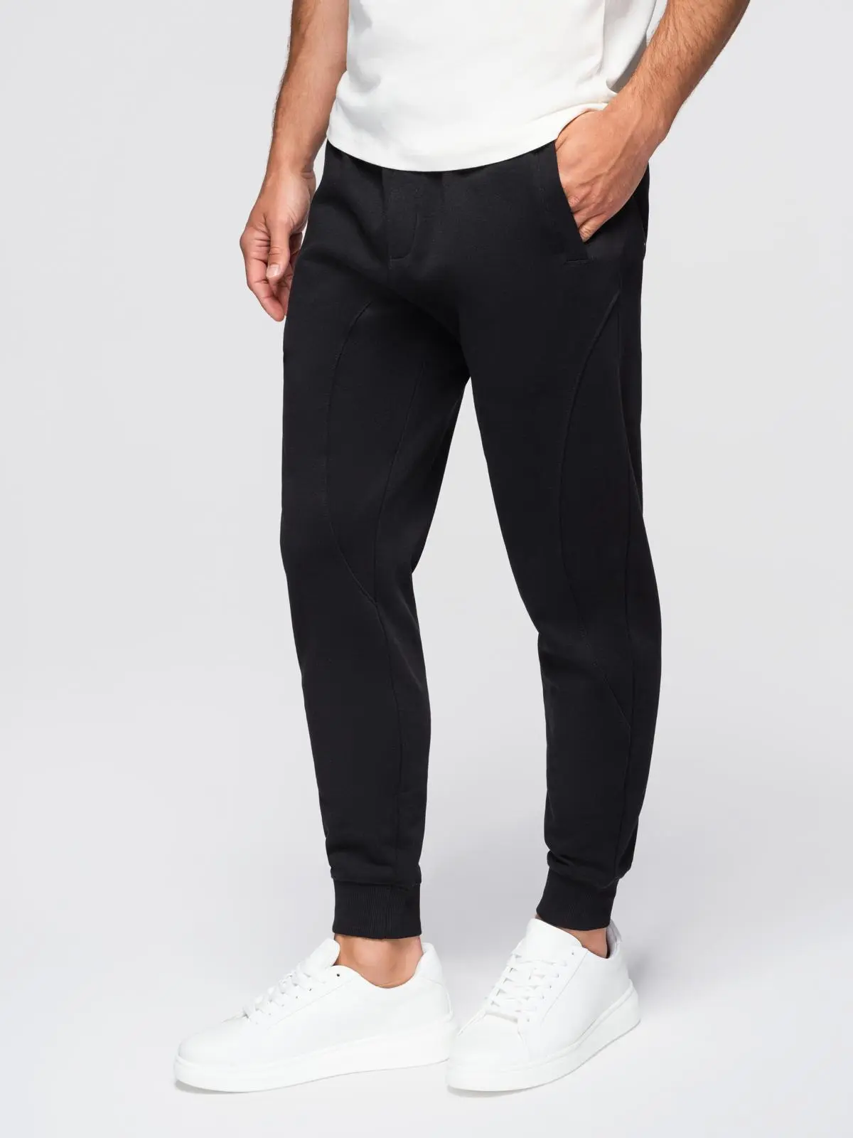 Ombre Men's jogger sweatpants - black