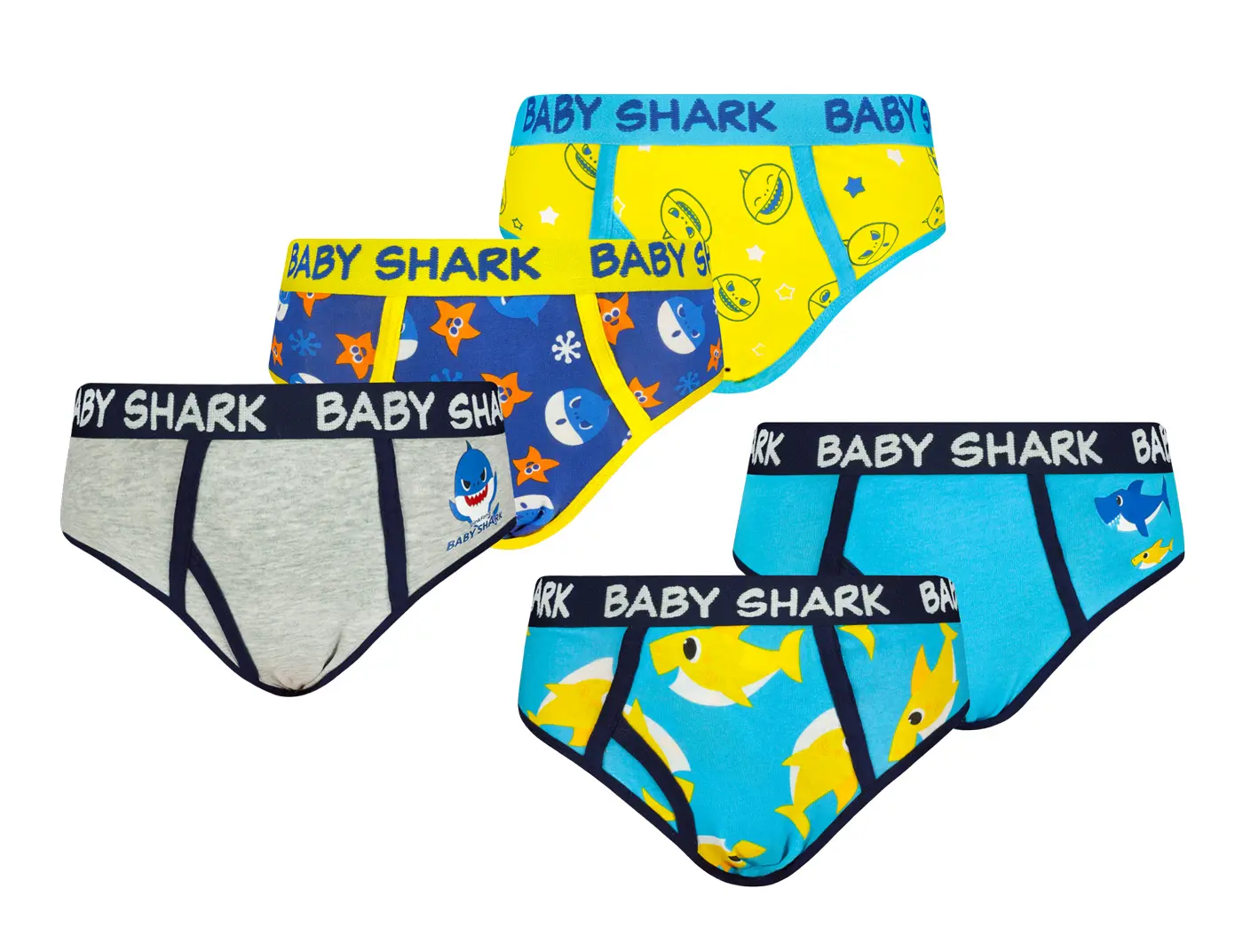 Chlapecké slipy Baby Shark 5 Pack - Frogies