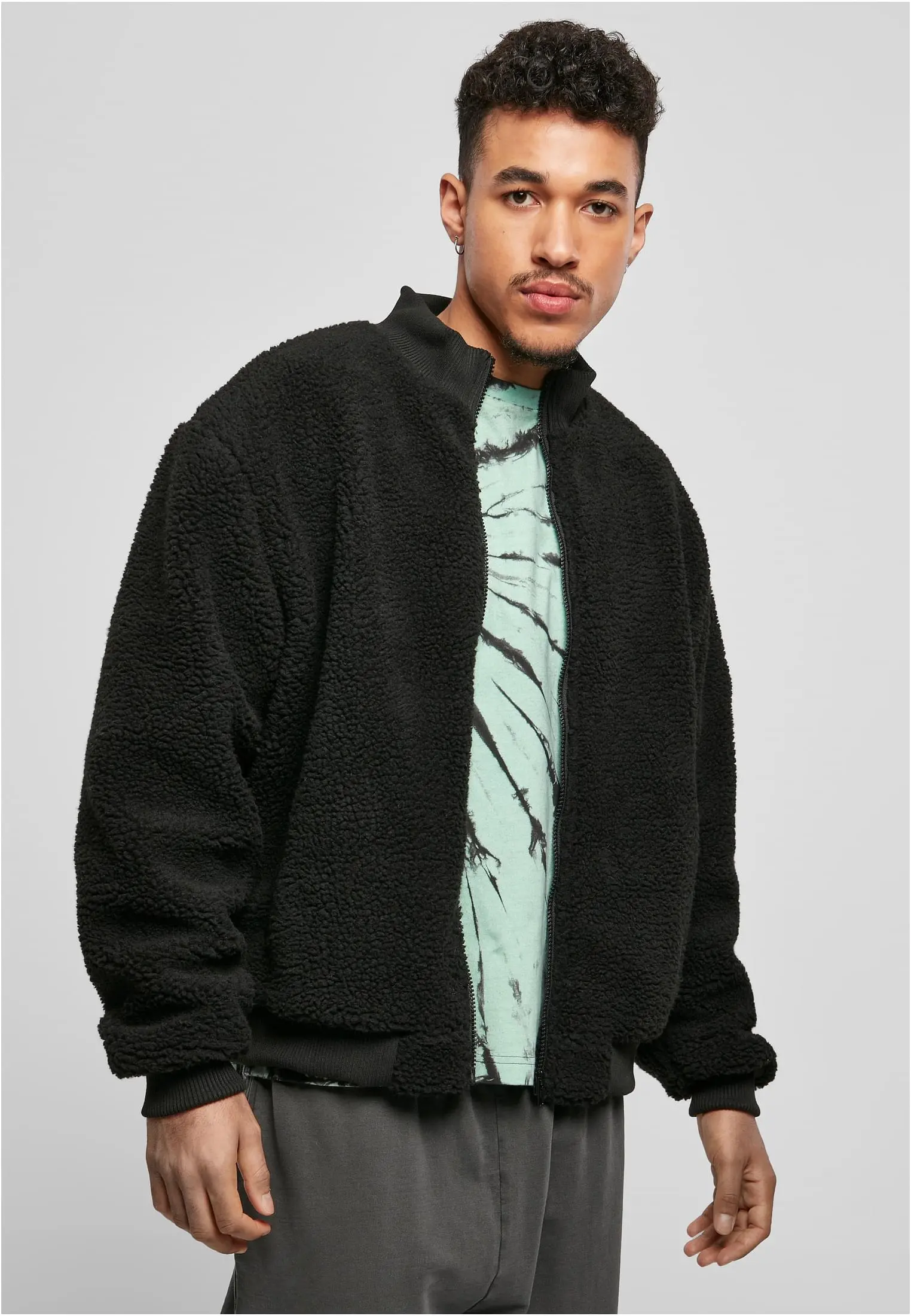 Boxy Sherpa Jacket černá