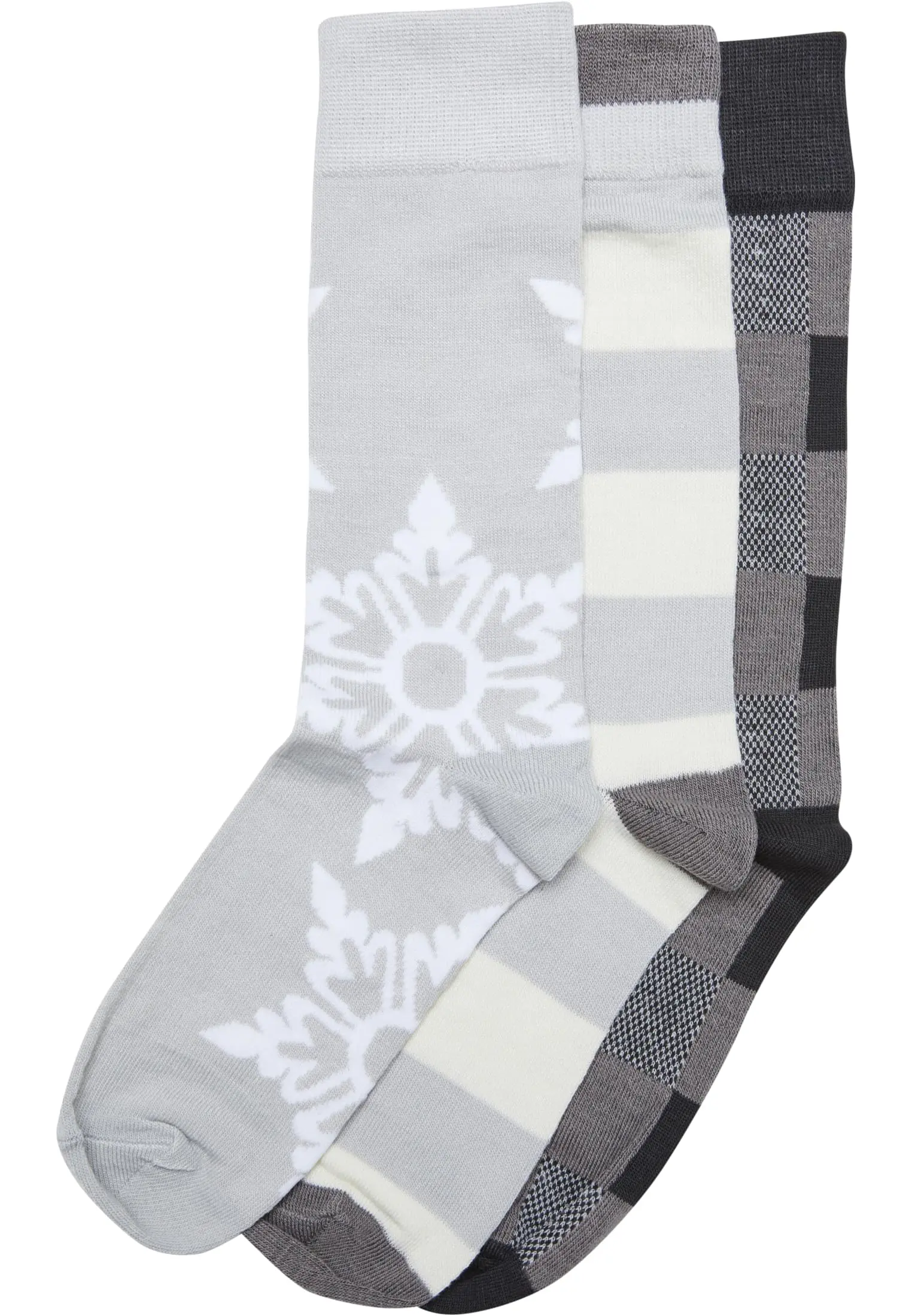 Unisex vánoční ponožky Urban Classics Christmas Snowflakes Socks 3-Pack
