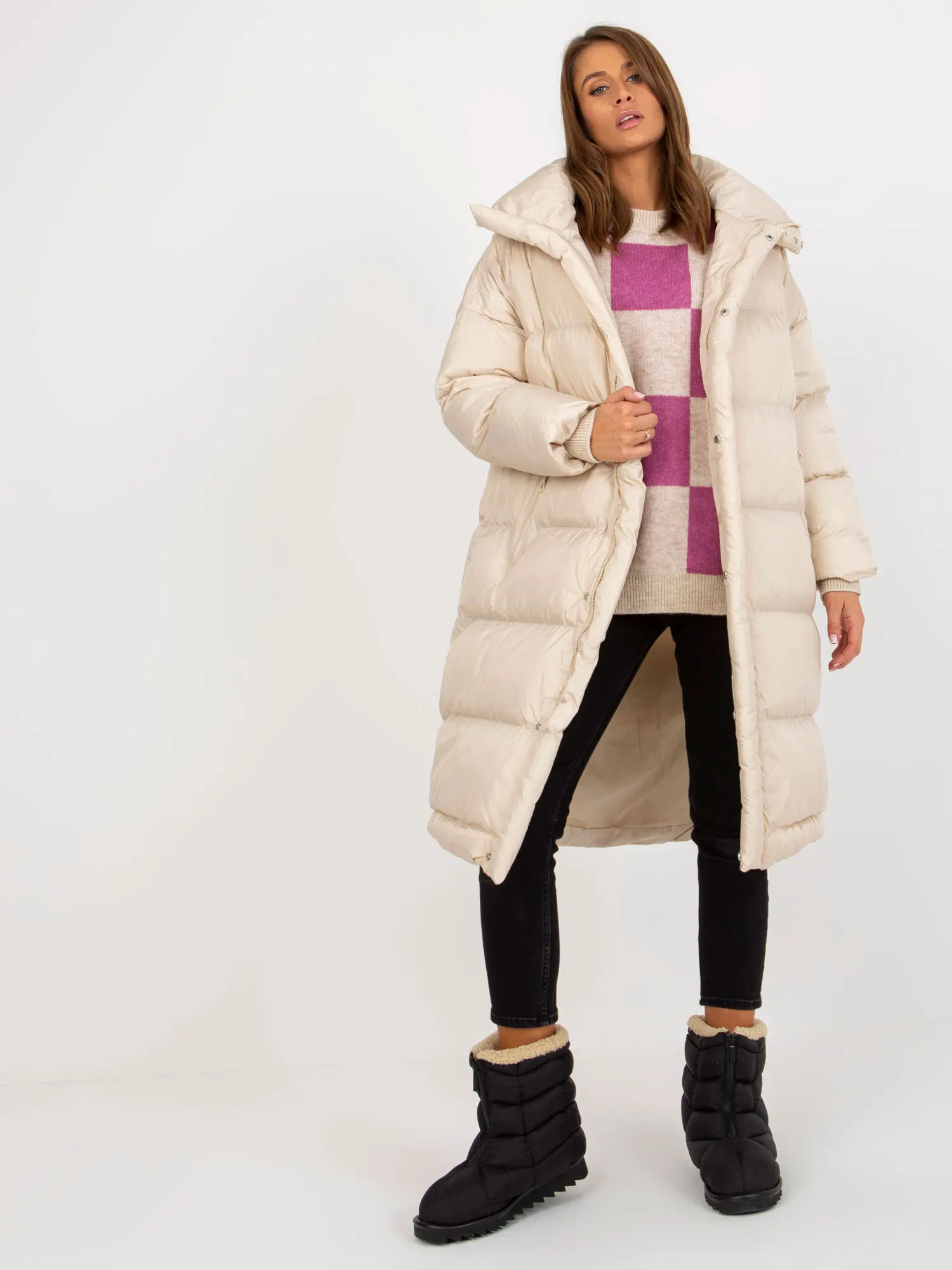 Dámská bunda Fashionhunters Beige