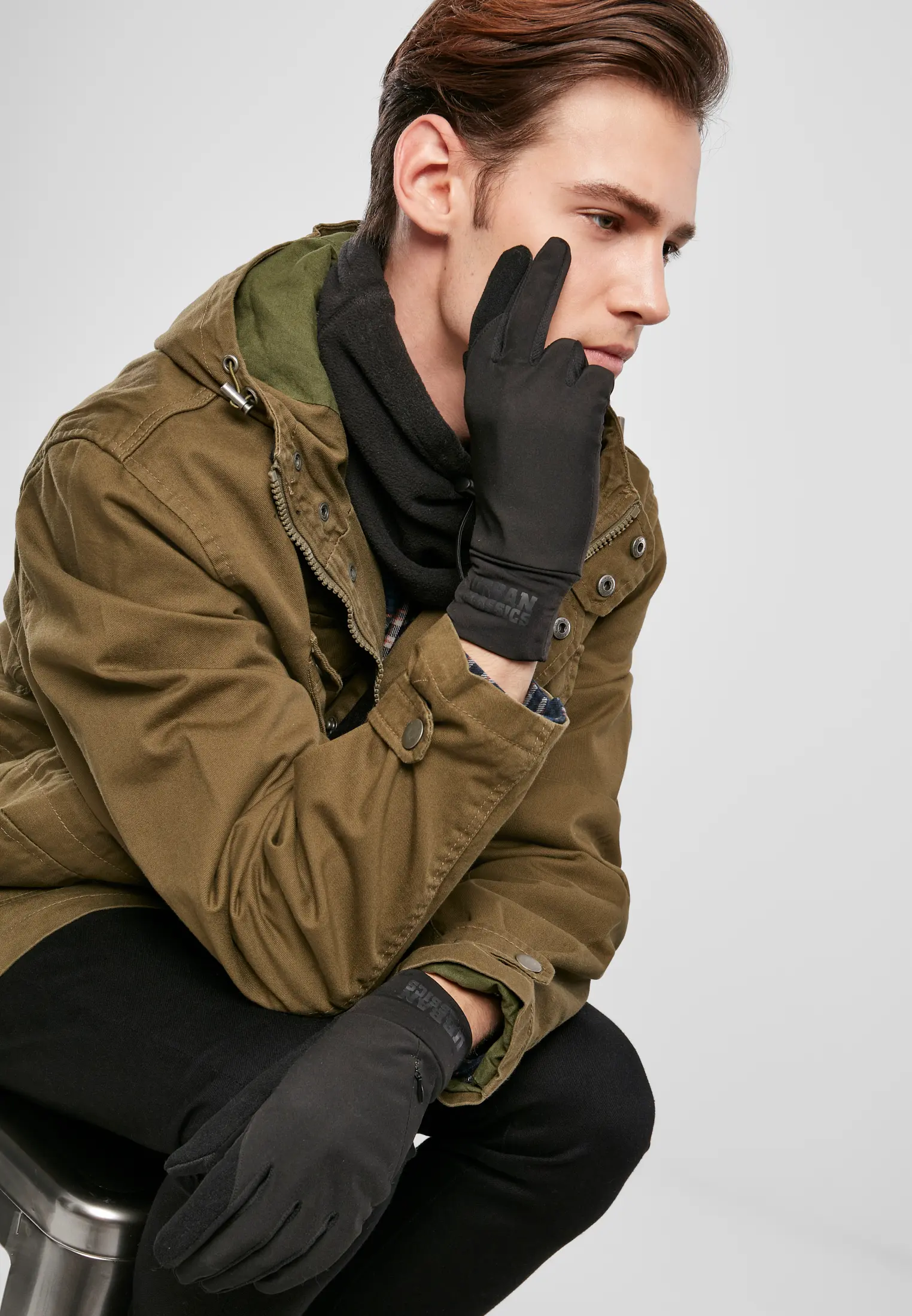 Unisex rukavice Urban Classics Logo Cuff Performance
