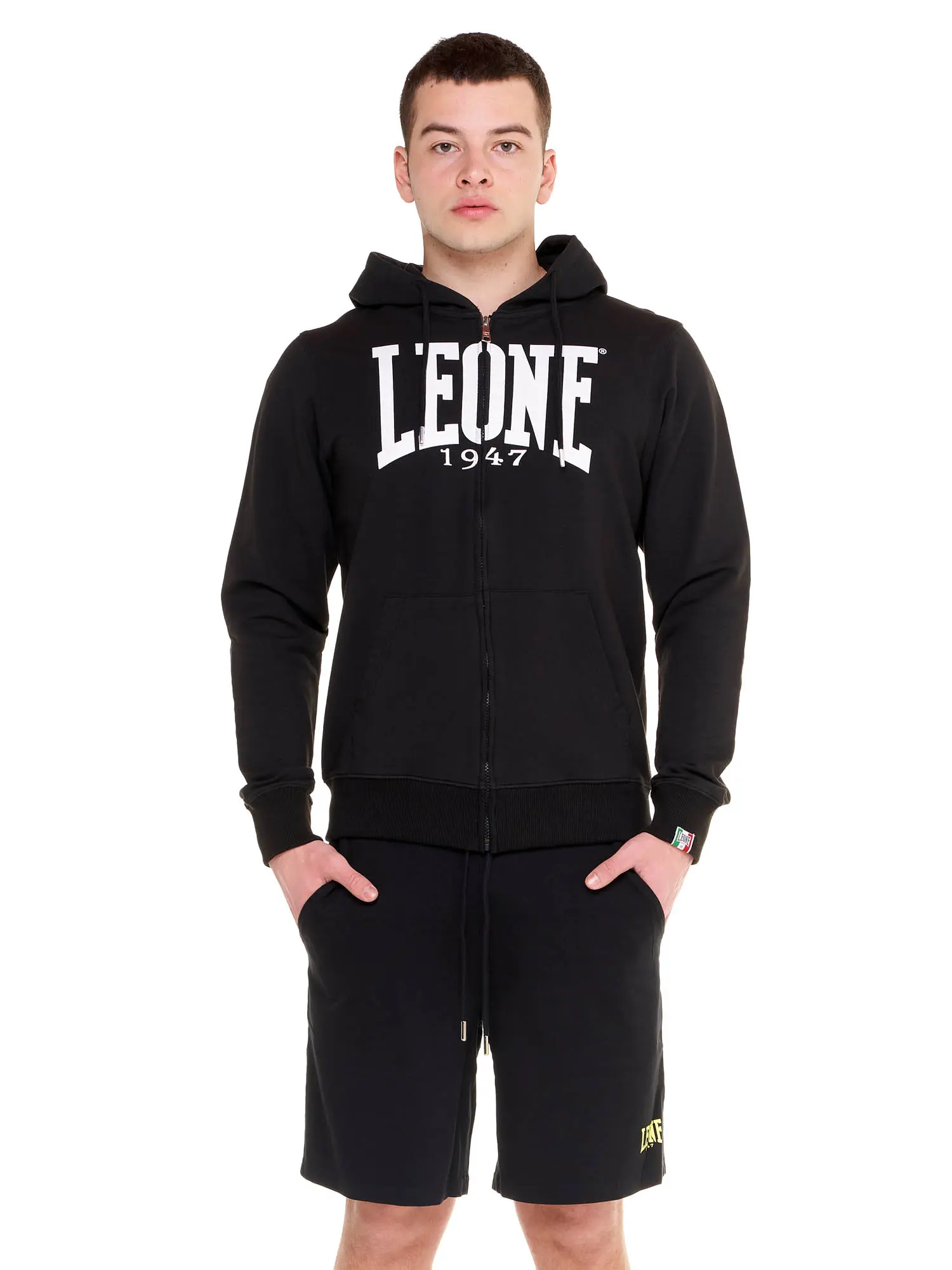Leone Men's hooded zipsweat jacket