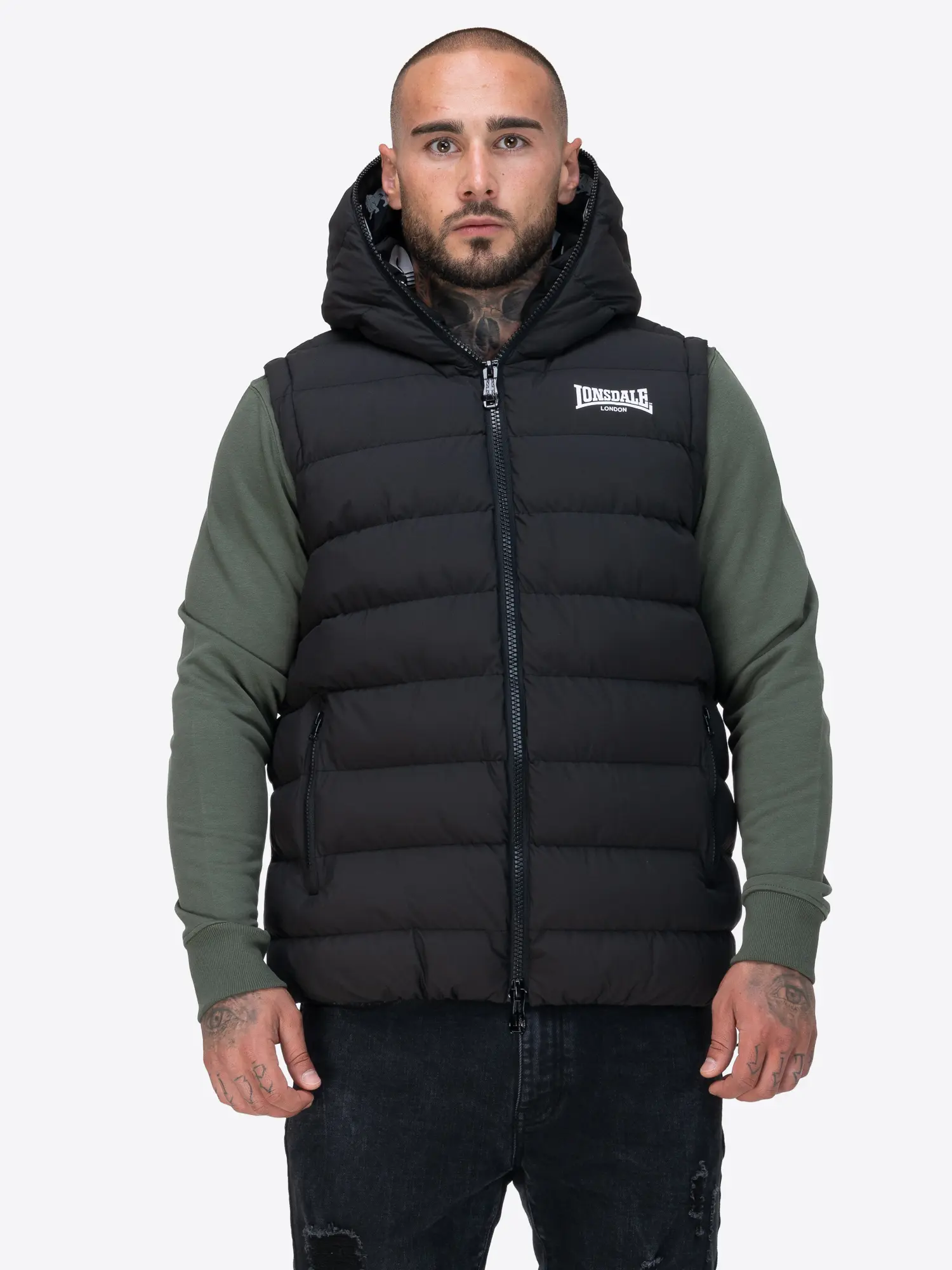 Lonsdale Men's hooded vest regular fit