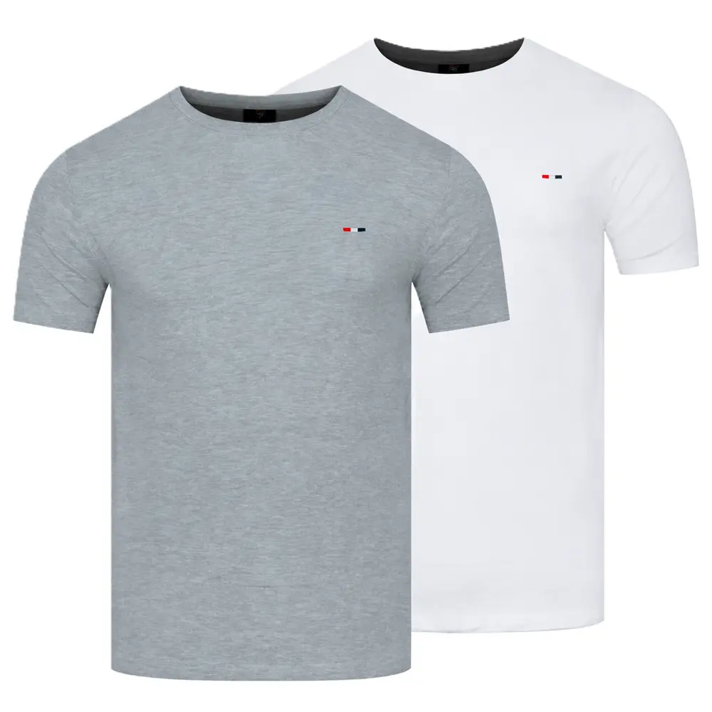 Starlee pánské tričko - bílé a šedé 2-pack