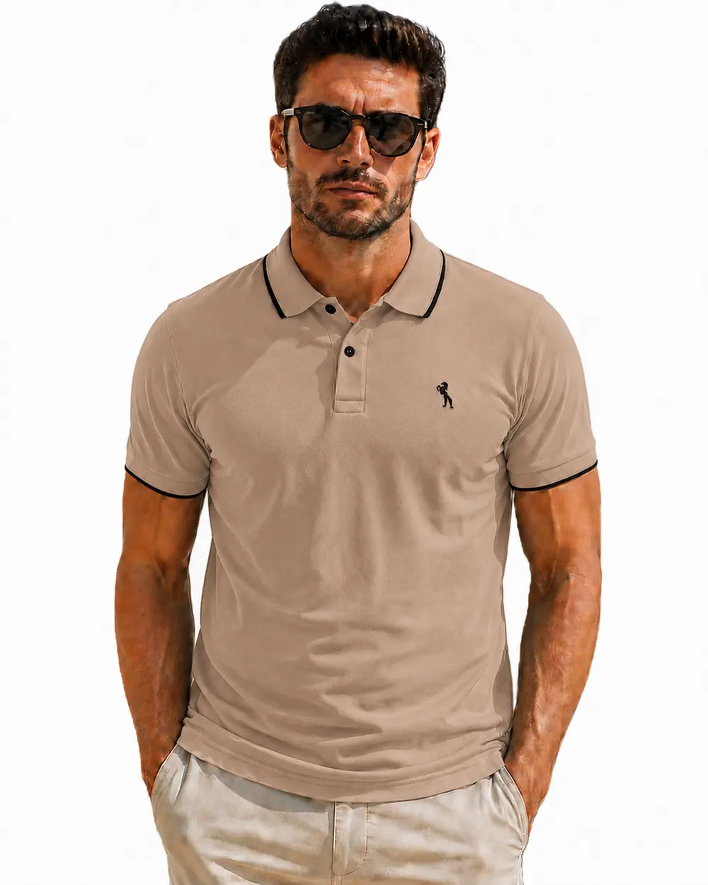 Pánské polo triko Light Brown
