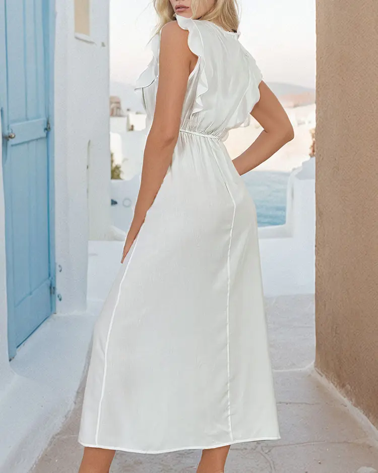 Resti Women's Midi Dress with Buttons