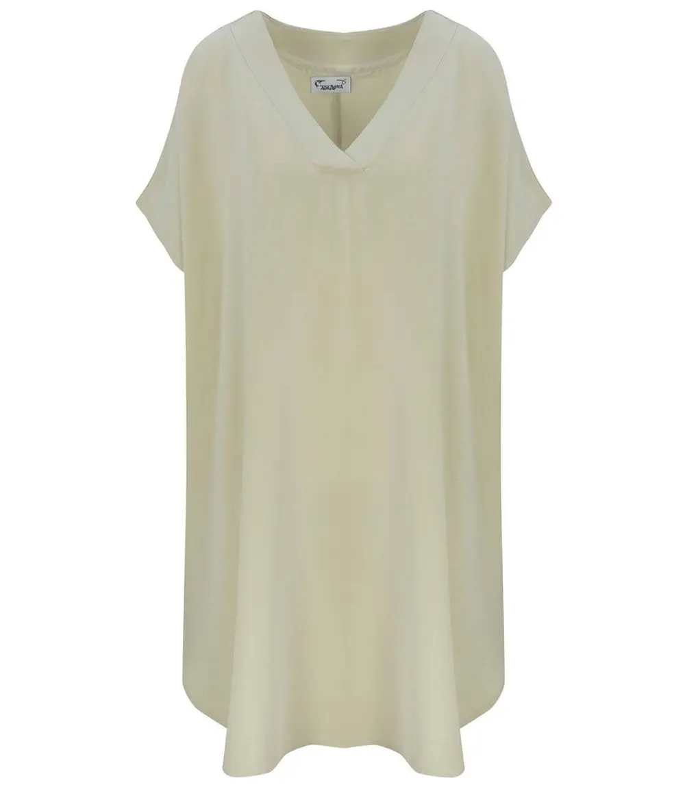 Pri Smooth, loose and comfortable basic mini tunic dress