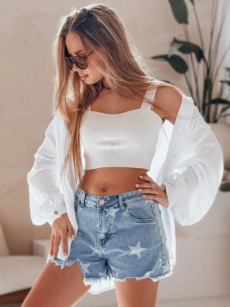 Dámské šortky MOONSTAR Dstreet SY0471 Barva: Modrá - světle, Velikost