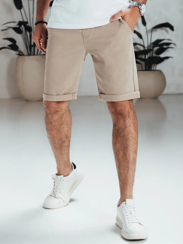 Pánské béžové chino kraťasy