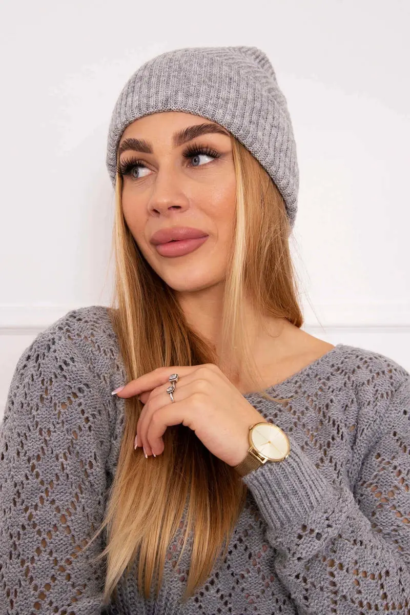 Kesi Tenká čepice Oliwia K252 světle šedá