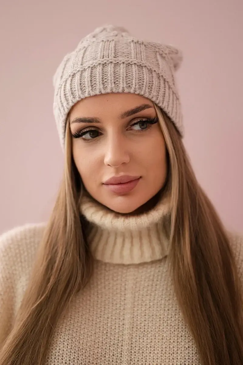 Kesi Fleecová čepice Marta K231 light beige