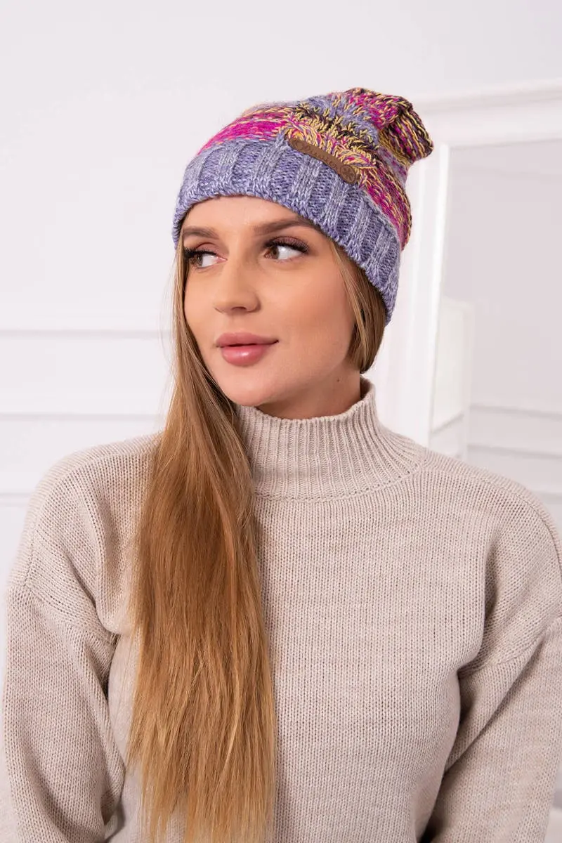 marka niezdefiniowana Monika fleecová čepice K256 fuchsiová+fialová