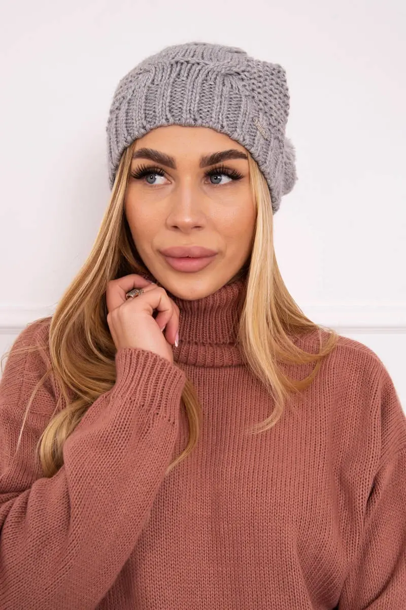 marka niezdefiniowana Fleecová čepice Carolina K243 šedá