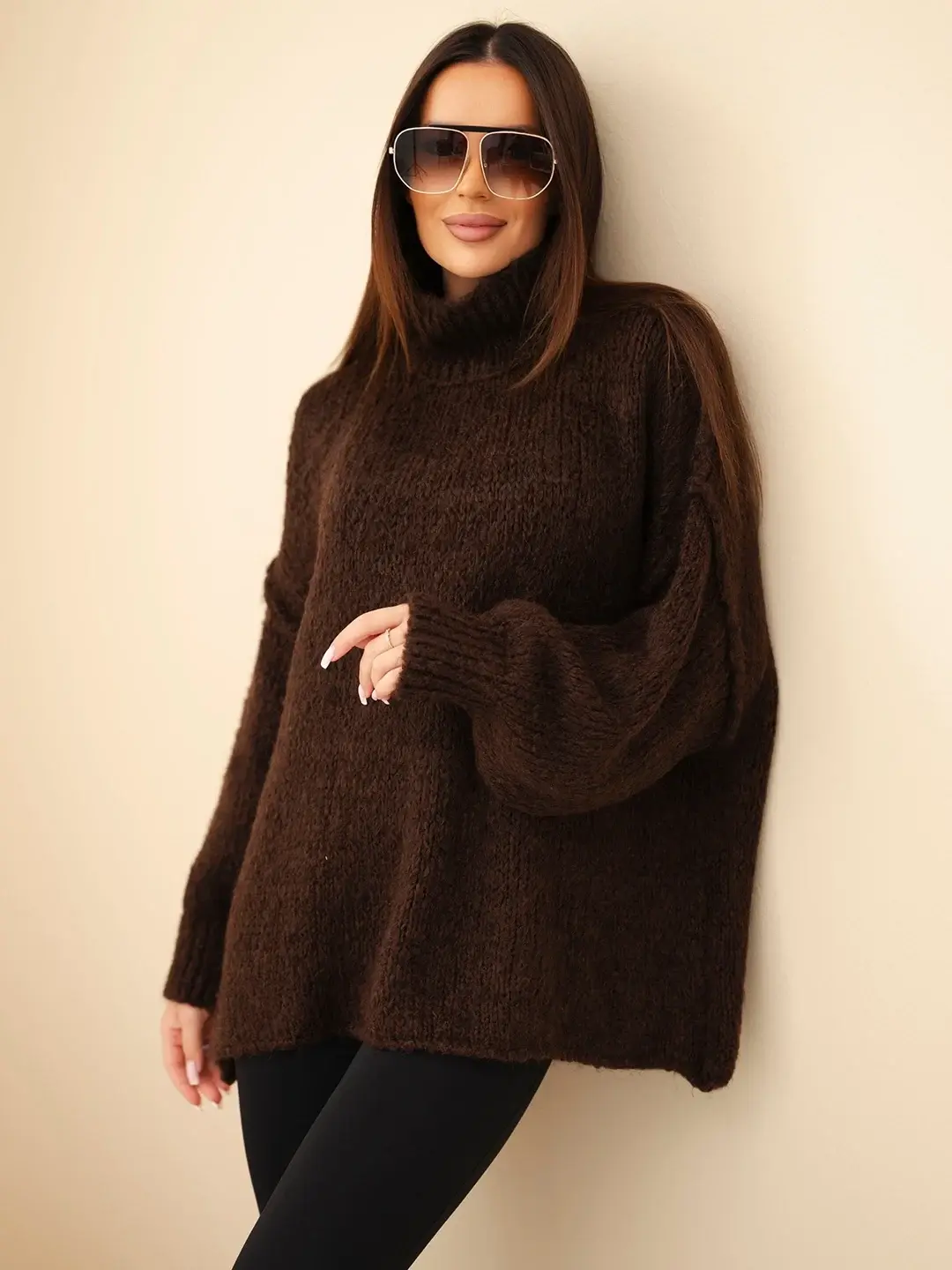 Kesi oversized rolákový svetr s vlněným mixem