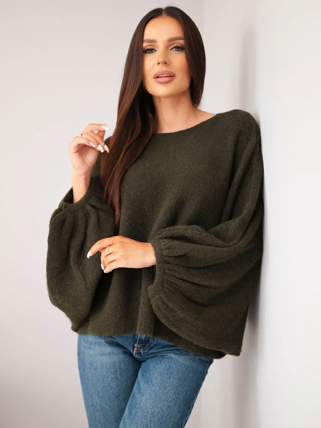 Dámský svetr z alpaky oversize