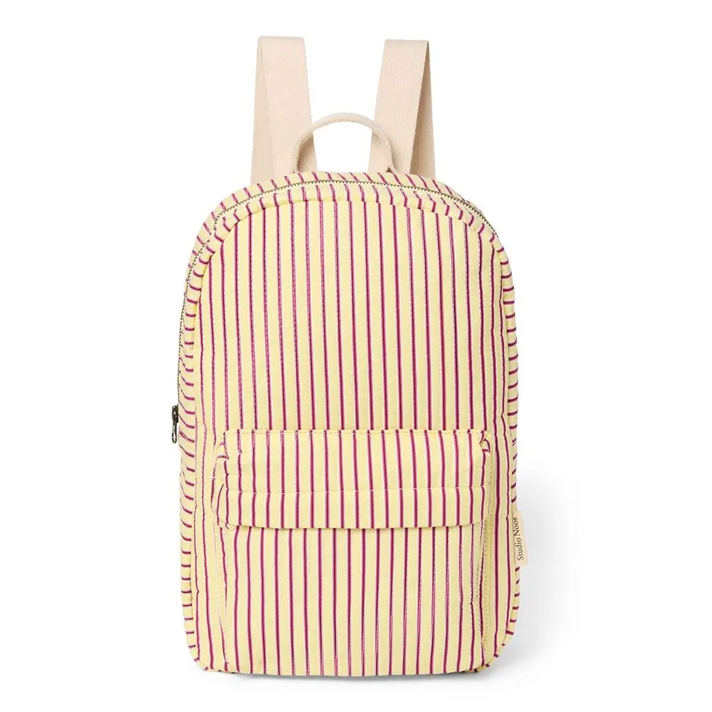 STUDIO NOOS Midi batoh Poplin - Butter Yellow Striped