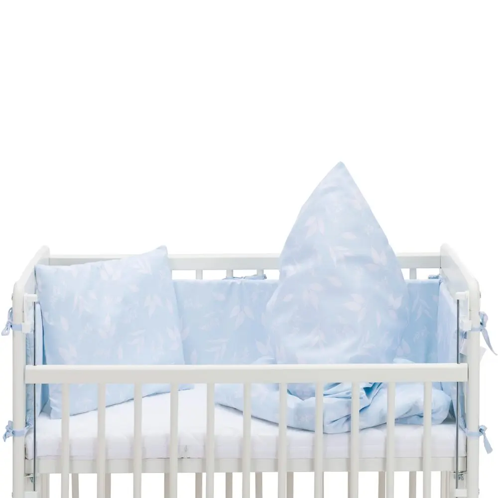 Fillikid Ložní souprava Luxe leaves light blue + matrace