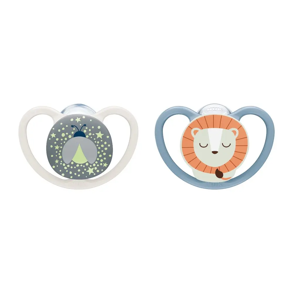 NUK Perfect Match Air Night Dudlík FIREFLY/LION 6-18m 2ks v boxu