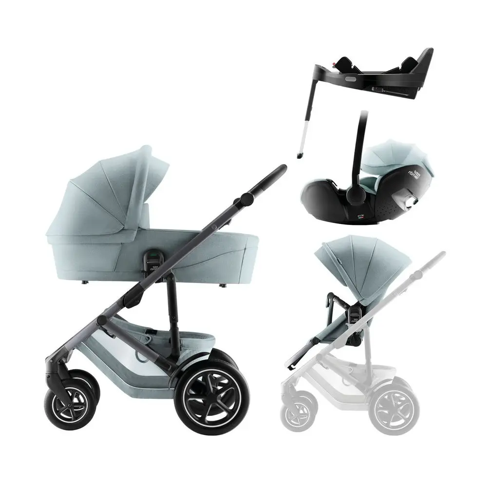 BRITAX-RÖMER Set kočárek Smile 5Z + hluboká korba + autosedačka Baby-Safe PRO + Vario Base 5Z Style -
