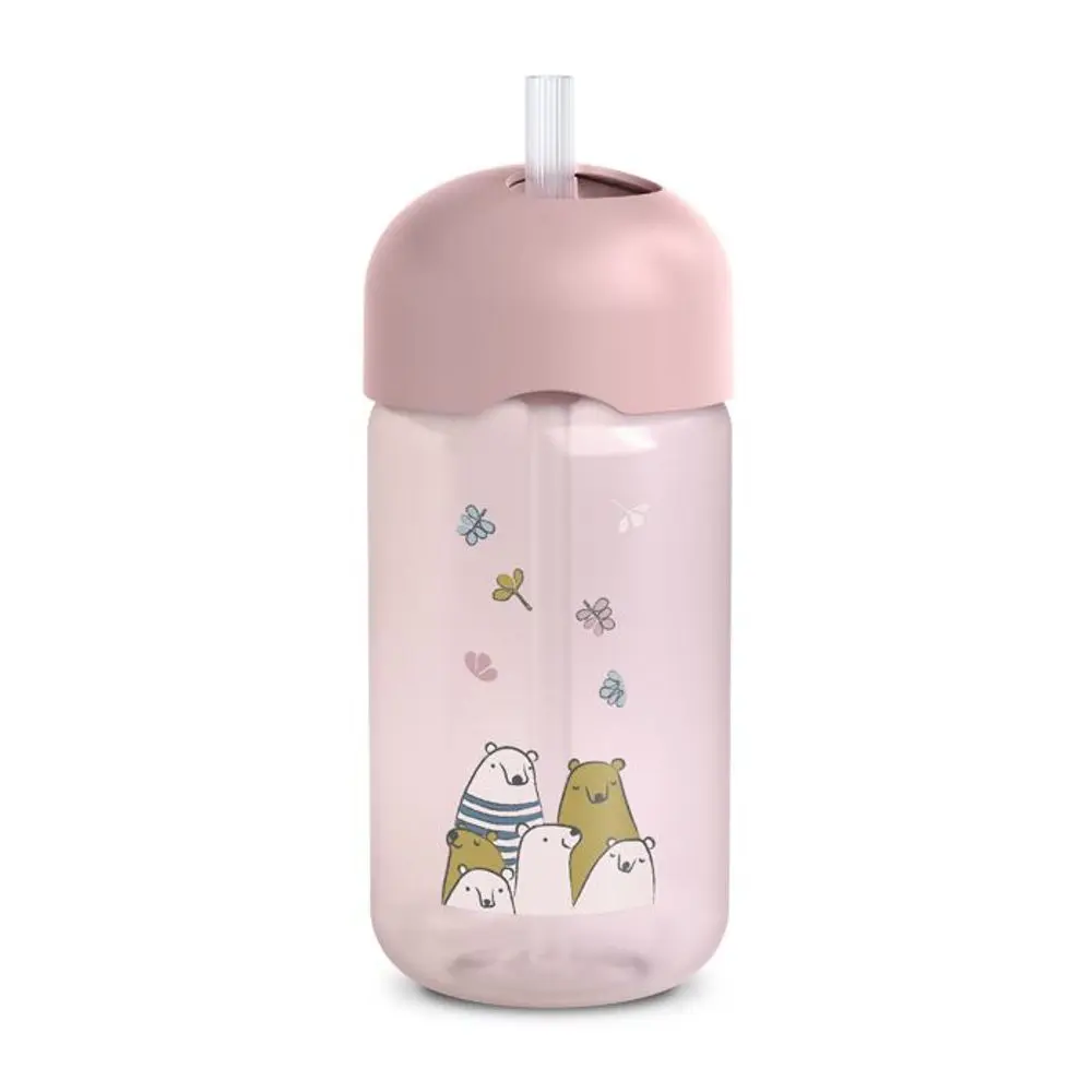 Suavinex Lahvička s brčkem BEAR 340 ml