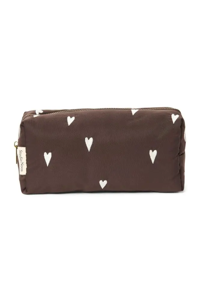 Studio Noos Puffy POUCH kabelka Brown Hearts