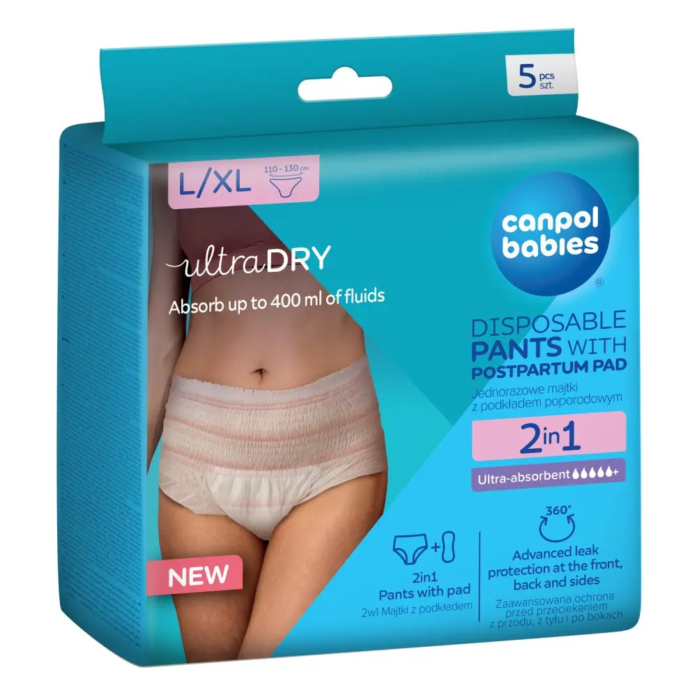 Canpol babies Poporod. kalhotky s vložkou L/XL 5ks