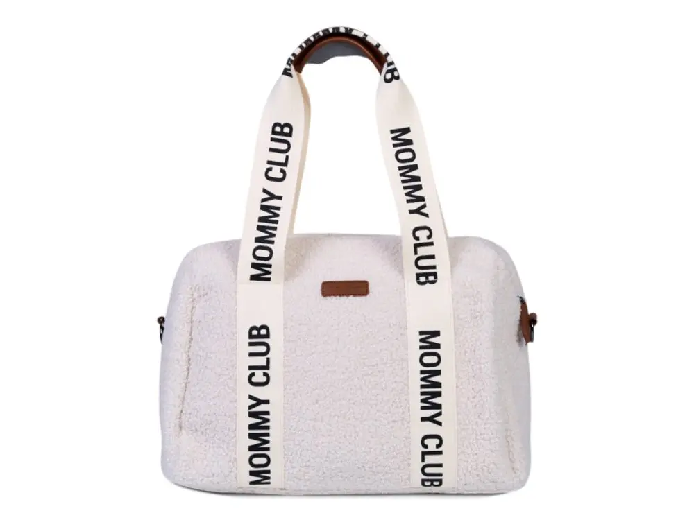 Childhome Přebalovací taška Mommy Club Signature Teddy Off White