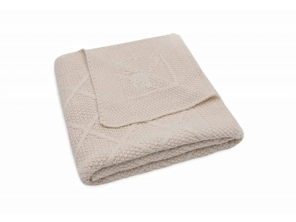 Jollein Deka 75x100cm Check Knit Oatmeal