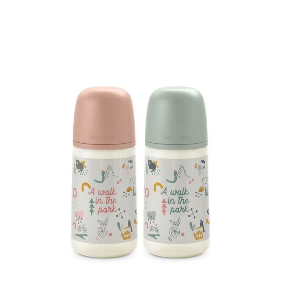 Suavinex SUAVINEX | Kojenecká láhev Walk anatomická M silikon 270 ml