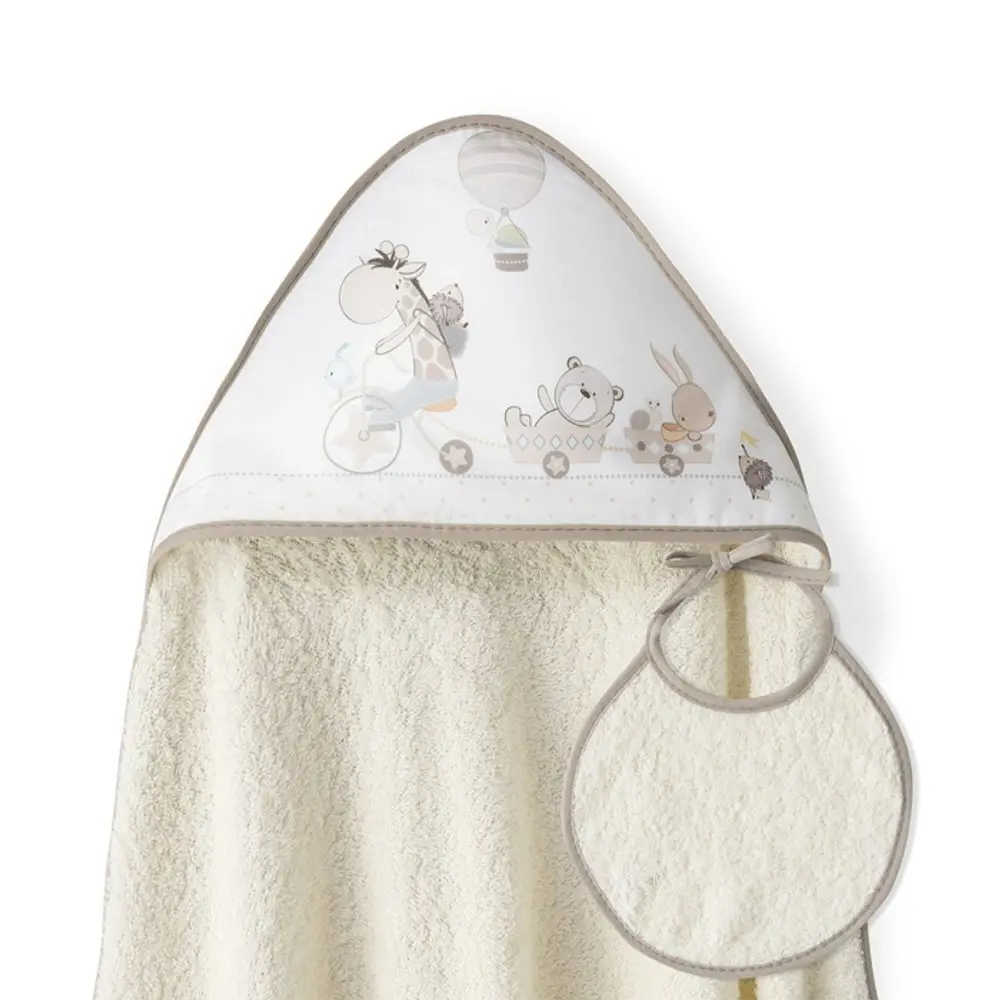 Interbaby OSUŠKA froté ZVÍŘÁTKA - krémová