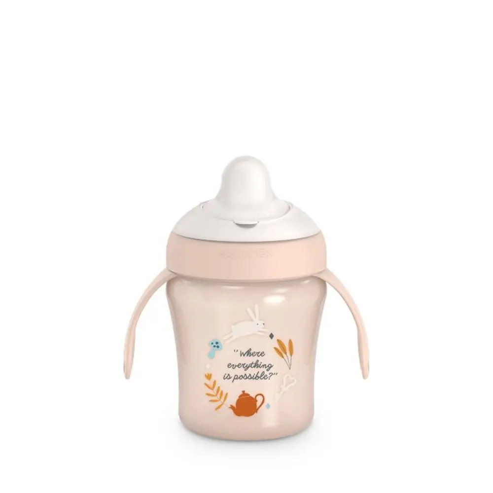 Suavinex Nerozlitný hrníček WONDERLAND 200 ml - RŮŽOVÝ