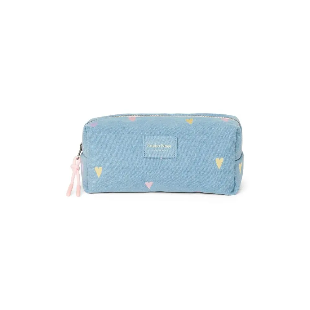 Studio Noos Denim POUCH - kabelka | Hearts Light Blue Hearts