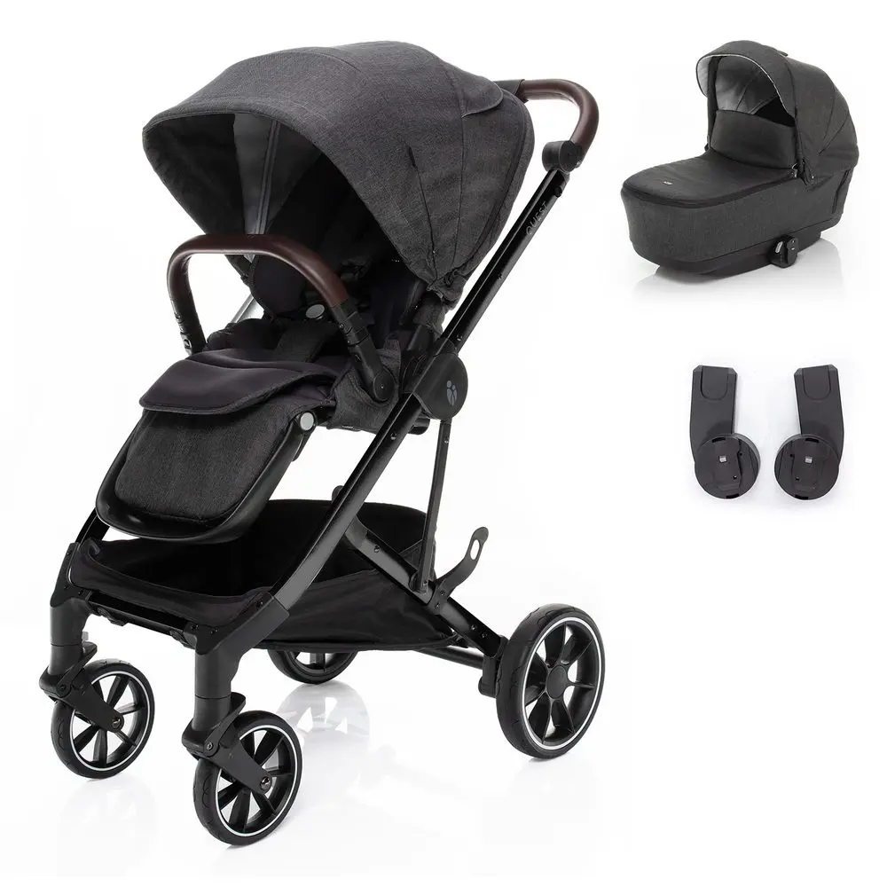 ZOPA Set kočárek Quest + korba + adaptéry - Vulcan Black/Black