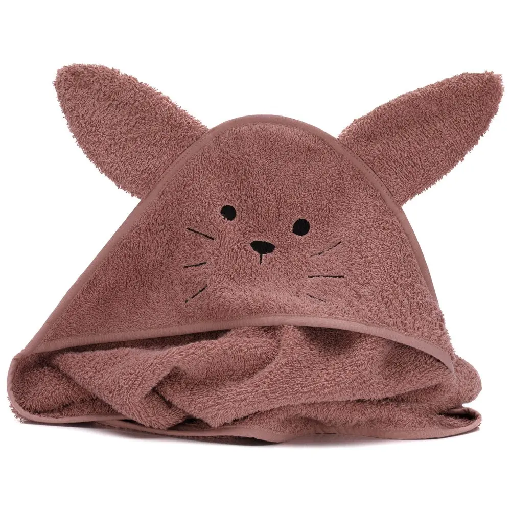 Fillikid Osuška s kapucí rabbit pink 75x75cm