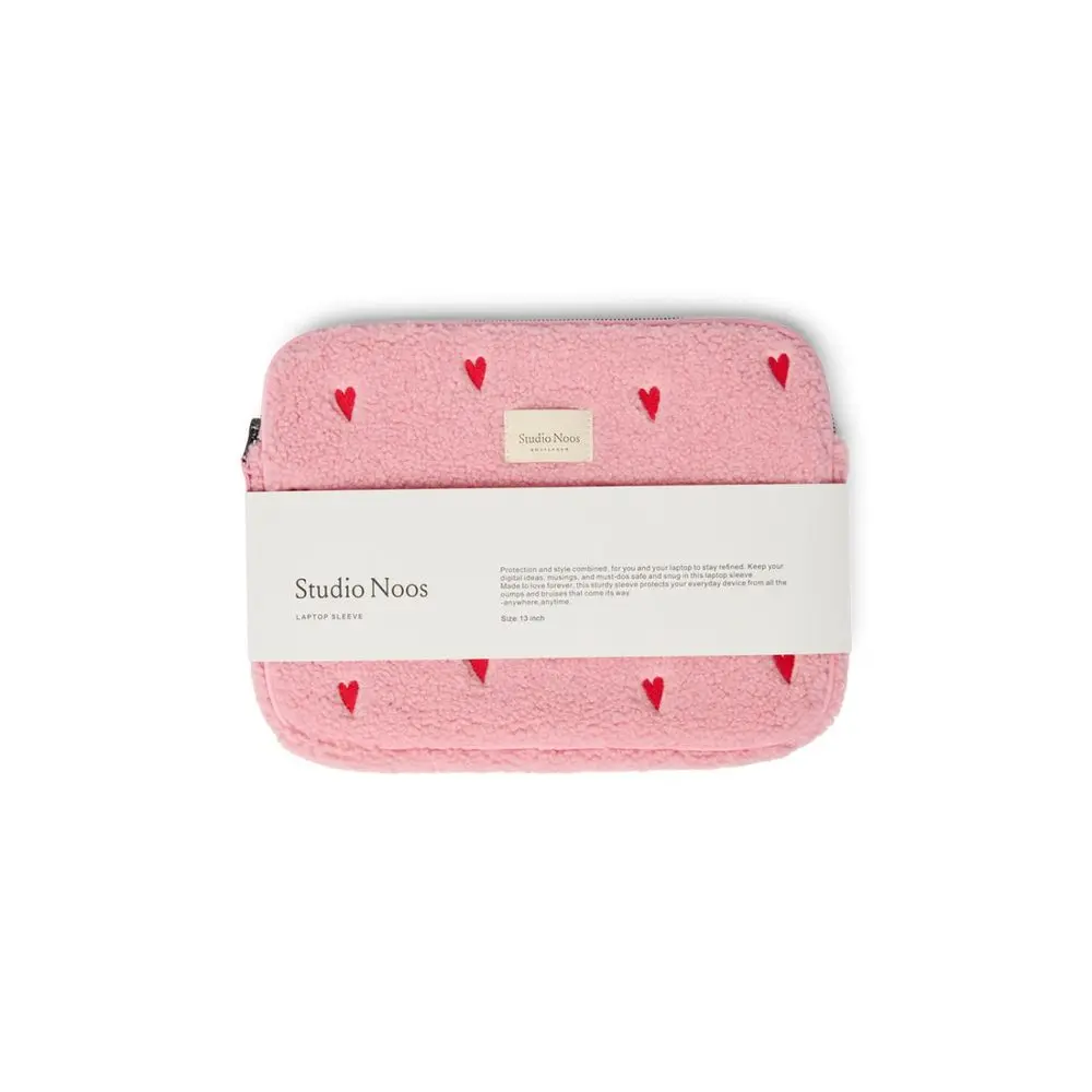 Studio Noos Teddy OBAL na Laptop 13´| Light Pink Hearts